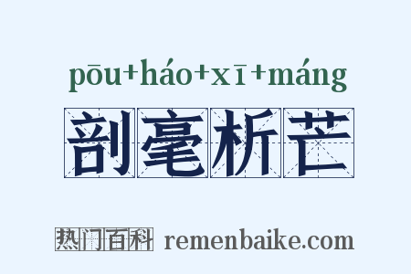 剖毫析芒是什么意思的图片
